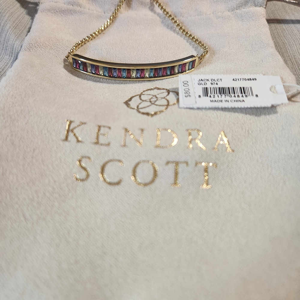 Kendra Scott Jack Gold Bracelet With Multicolor Crystals - Picture 2 of 4